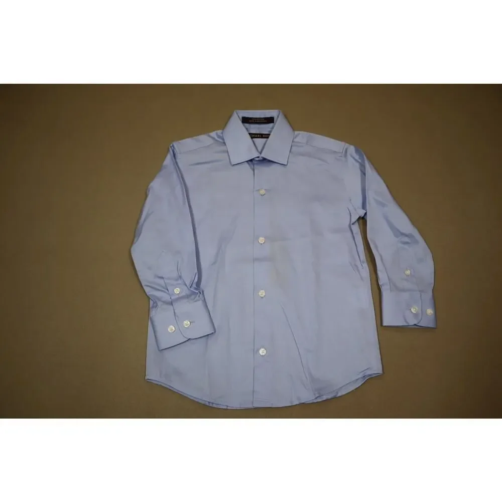 Michael Kors 100% Cotton‎ Little Boys Light Blue Button Down Shirt Size 4